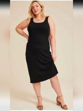 Maurices Black Sleeveless Maxi Dress Built In Shelf Bra